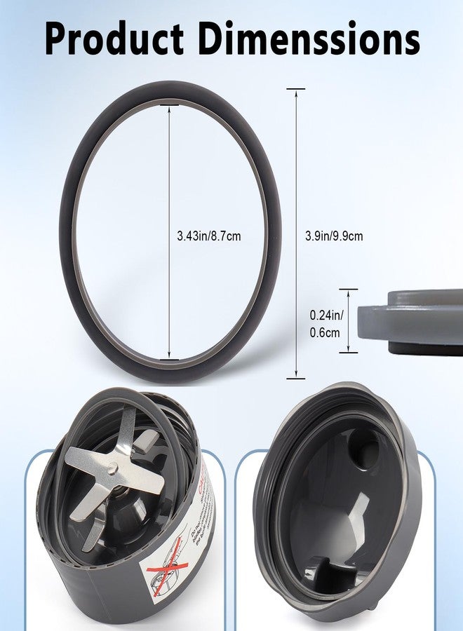 AUGHOA 3 PCS Blender Gasket Replacement, Rubber Seal Rings Suitable for Nutribullet 900 Series Blenders with 600W and 900W (3 Pieces) - Image 5